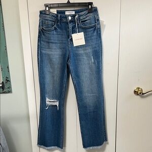 Lover + Vet Straight Leg Jeans in Medium Blue